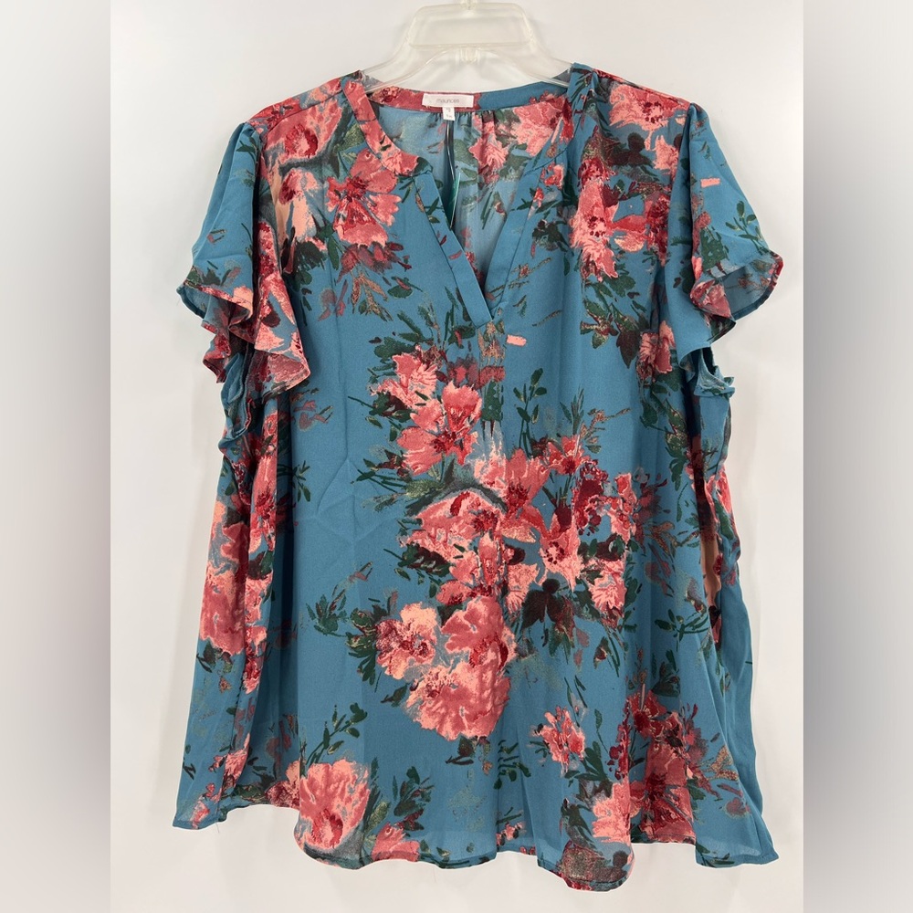 Maurice’s Atwood Flutter Sleeve Blouse new 1X - Picture 4 of 14